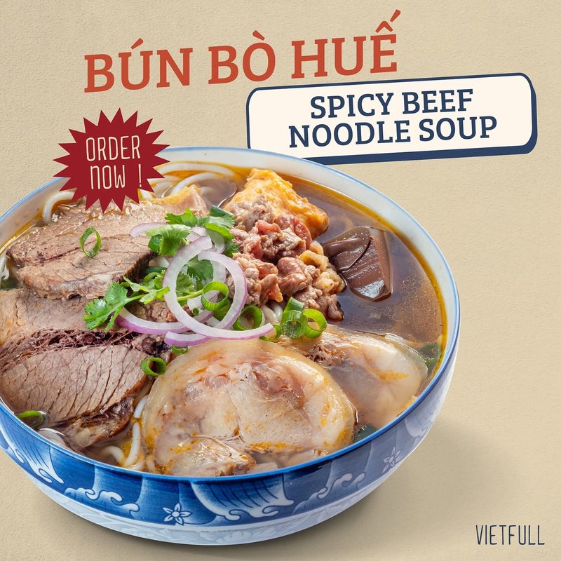 Bún Bò Huế, spicy beef noodle soup